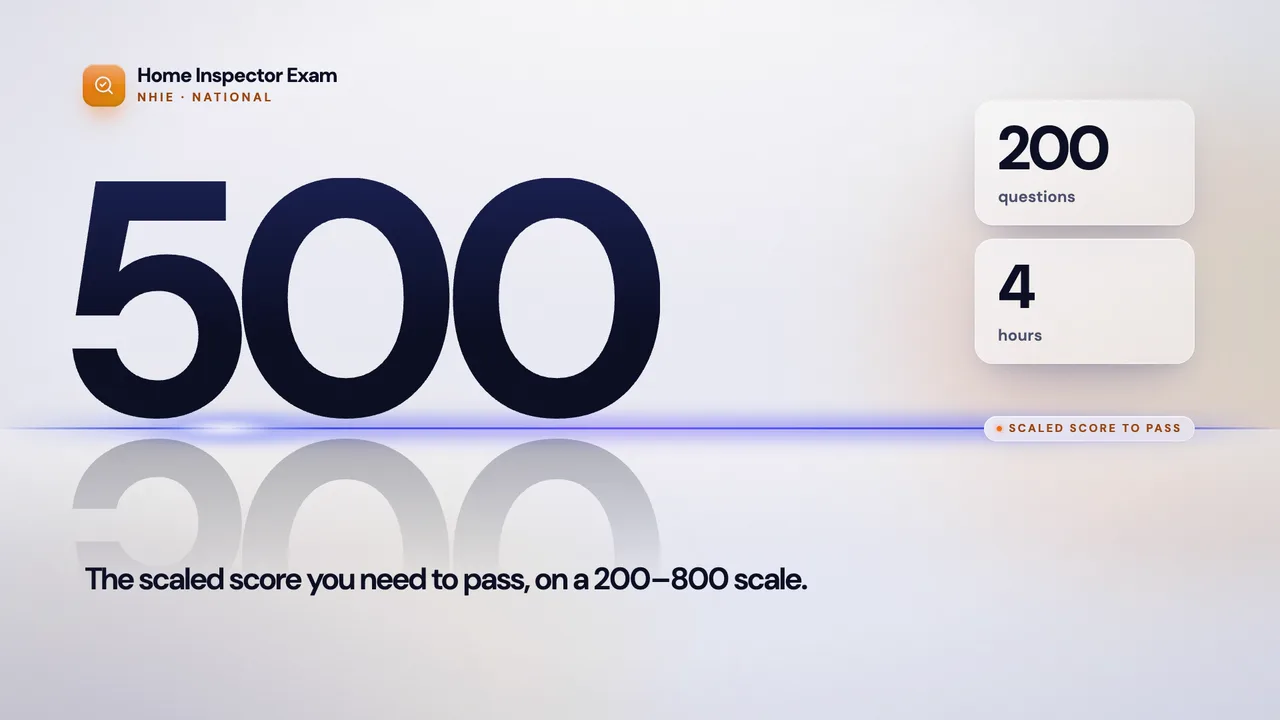 EstatePass home inspector prep tour: NHIE passing score, explained practice questions, a full mock exam and your result