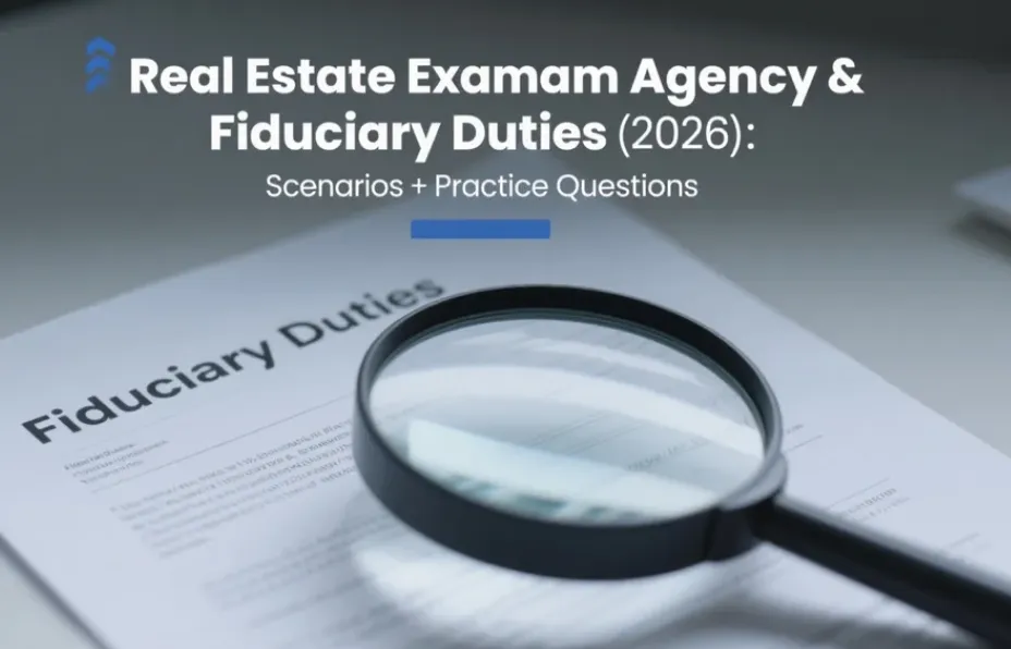 Real Estate Exam Agency & Fiduciary Duties (2026): Scenarios + Practice Questions