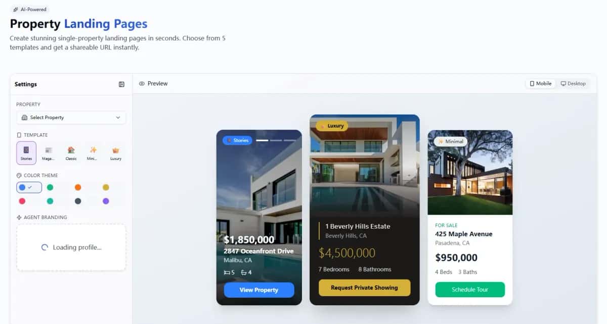 Property Landing Page — 2026 U.S. Agent Guide: Setup, Use Cases & Pro Tips