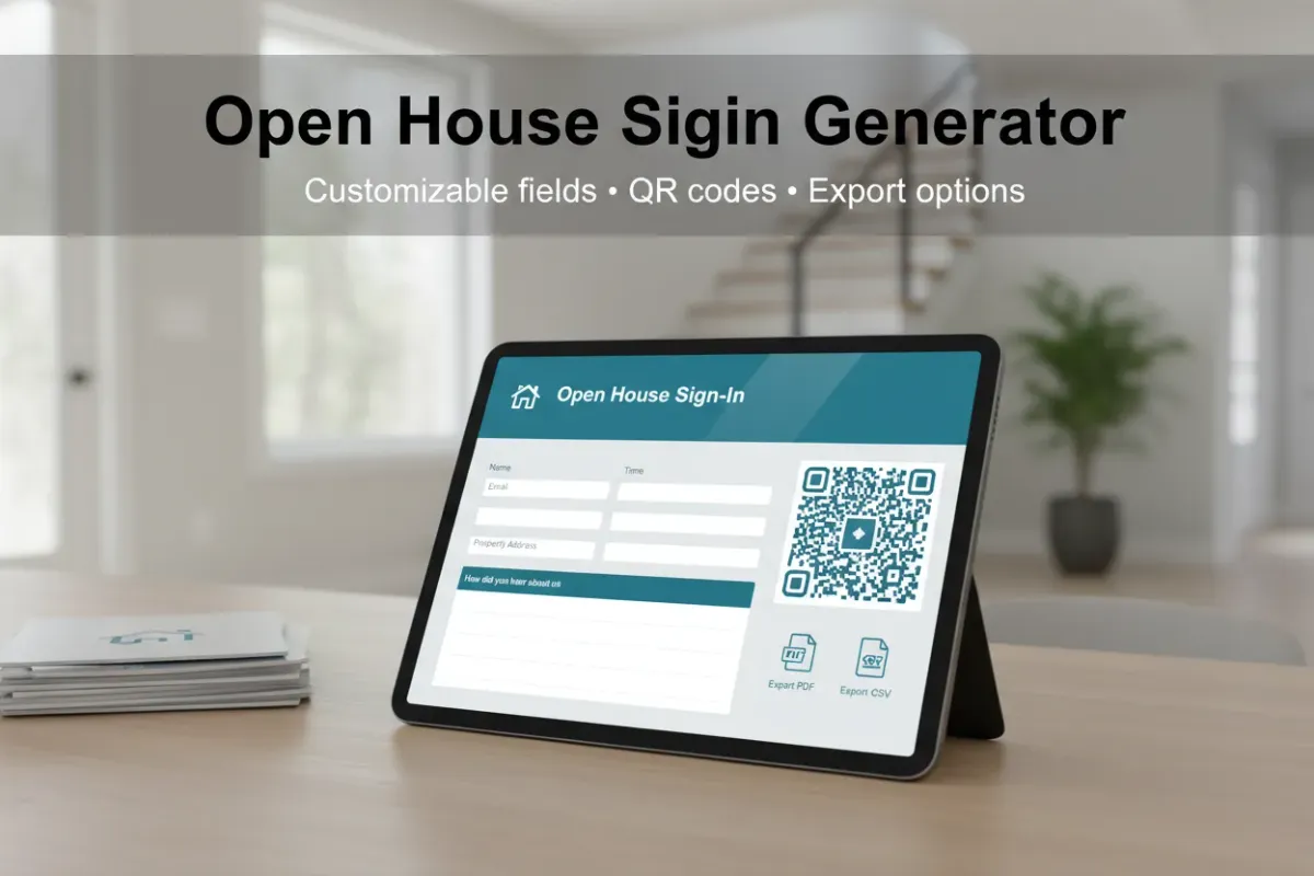 Open House Sign-In Sheet β 2026 Guide: What It Does, How to Use It + Best Practices (U.S.)