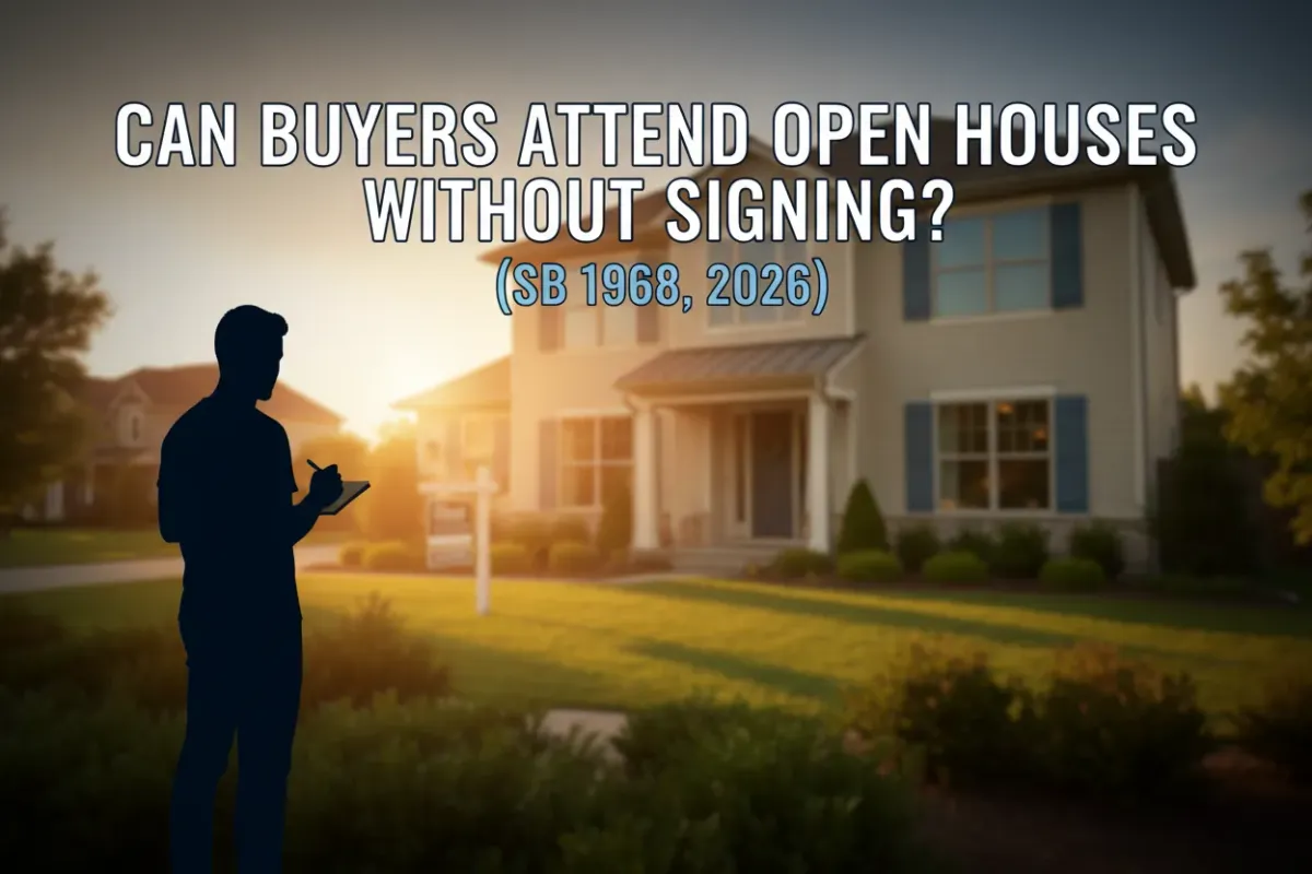 SB 1968 (2026): Can Buyers Attend Open Houses Without Signing?