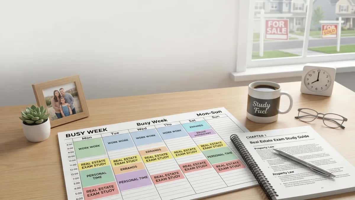 How to Build a Real Estate Exam Study Schedule Around a Busy Week