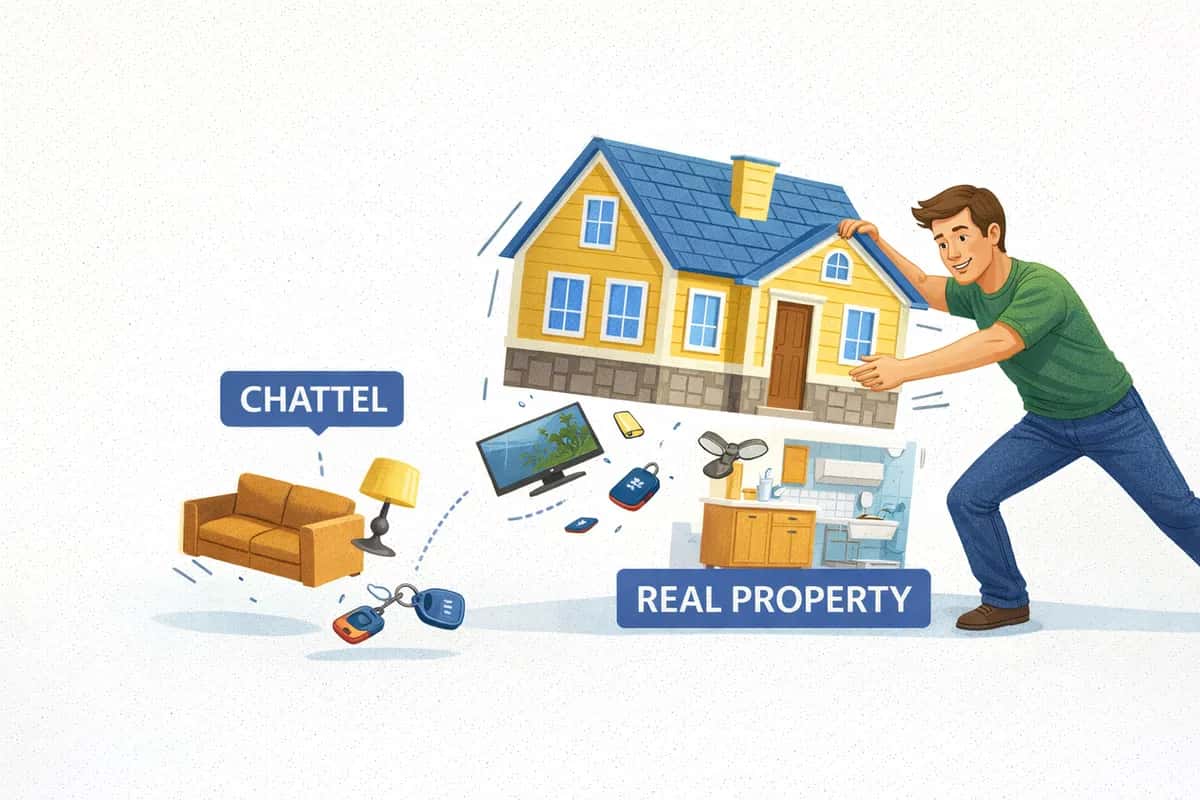 The "Shake-the-House" Test: Chattel vs. Real Property (Explained Fast)