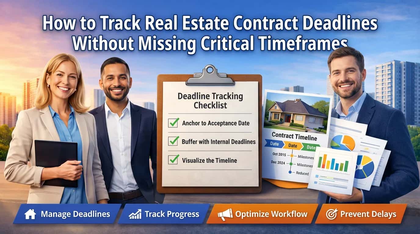 How to Track Real Estate Contract Deadlines Without Missing Critical Timeframes