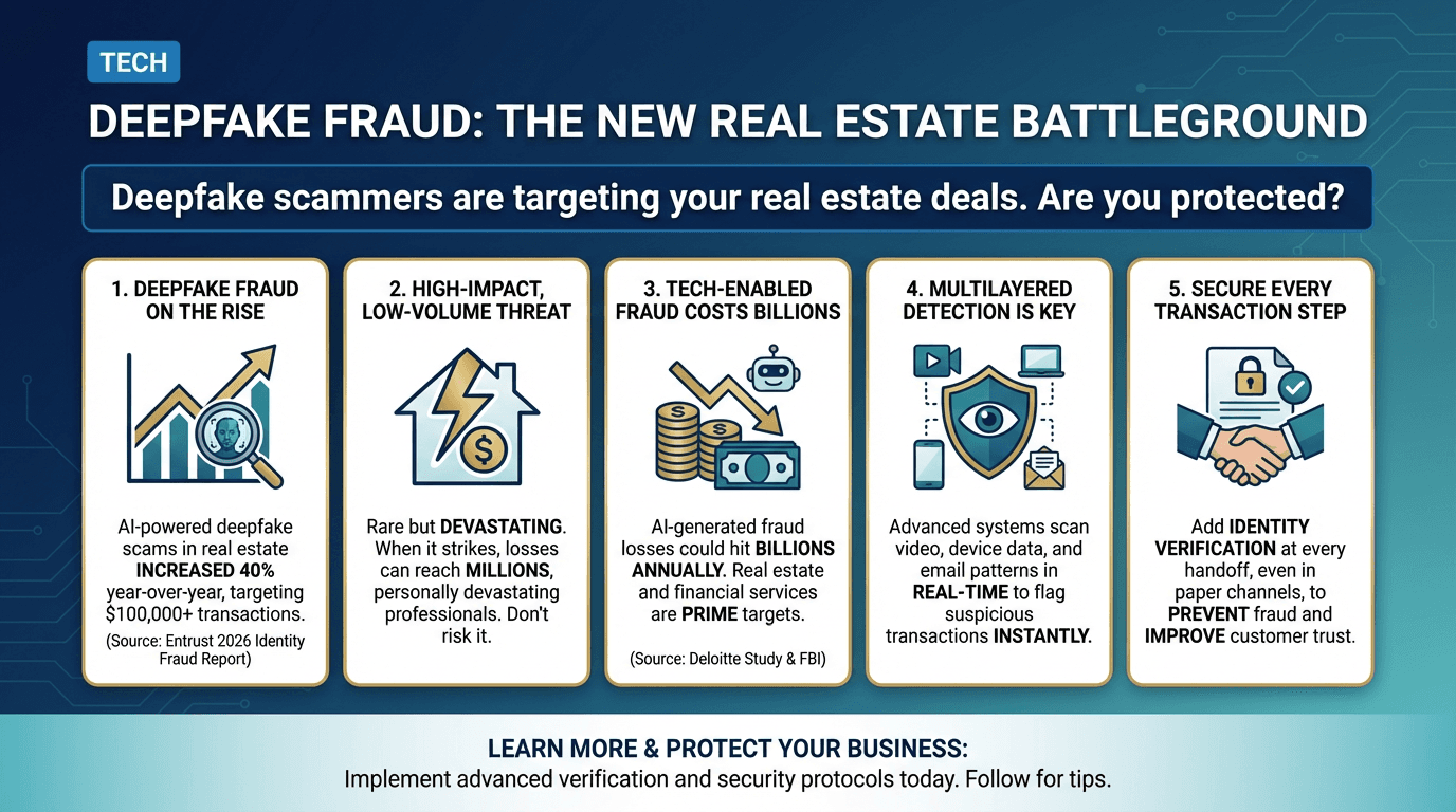 âAn endless battleâ: How real estate pros can stay ahead of deepfake fraudsters - Free real estate infographic