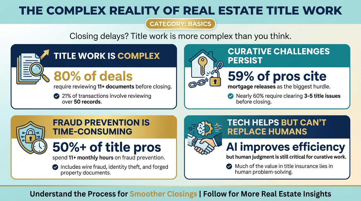 Study: Most real estate deals require multiple curative steps before title insurance - Free real estate infographic
