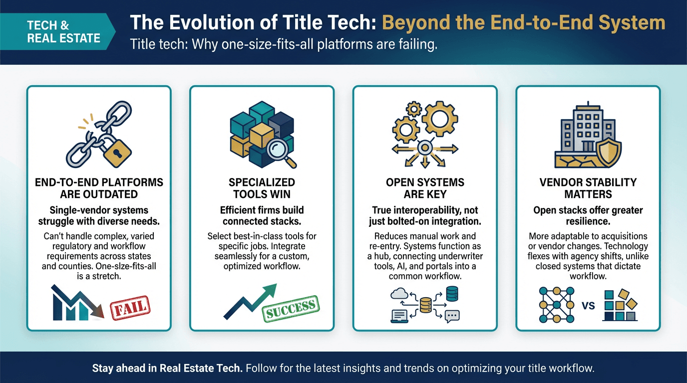 The ‘end-to-end’ title tech system has given way to something better - Free real estate infographic