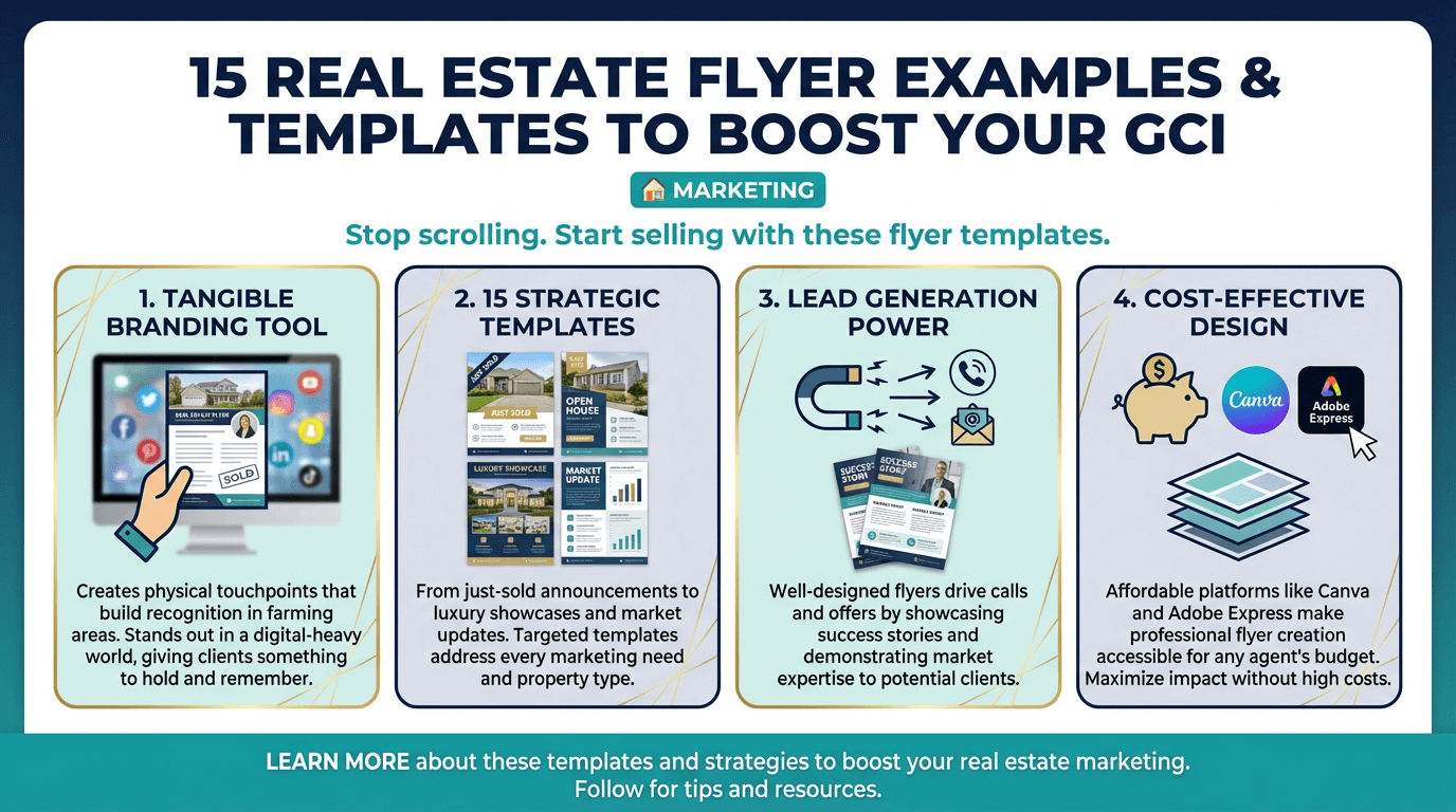 15 Real Estate Flyer Examples & Templates to Boost Your GCI - Free real estate infographic