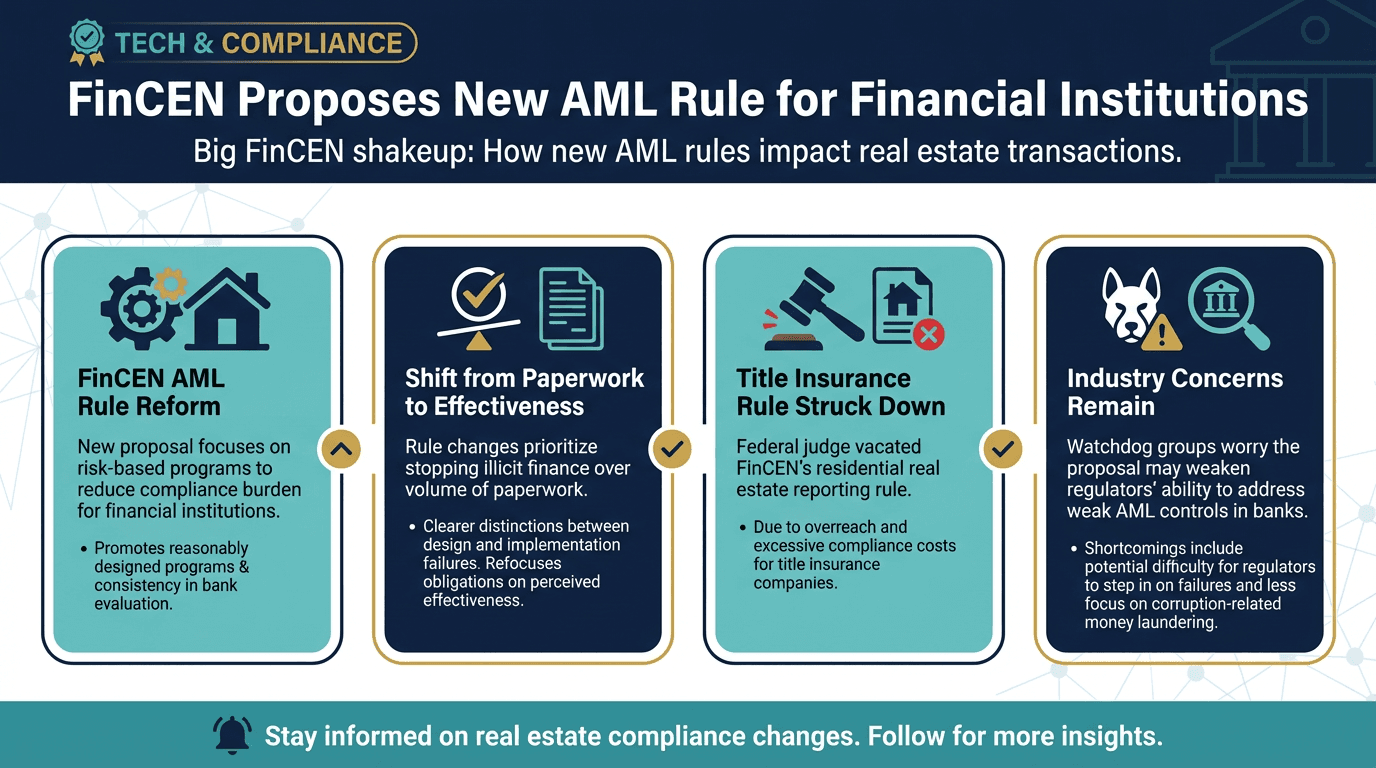 FinCEN proposes new anti-money laundering rule for financial institutions - Free real estate infographic