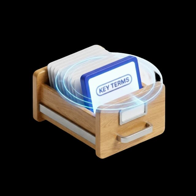Key Terms card cover