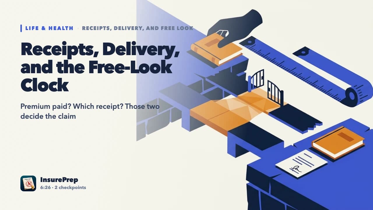 Receipts, Delivery, and the Free-Look Clock