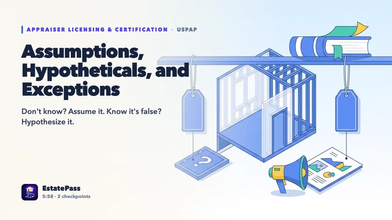 Hypotheticals & Extraordinary Assumptions — video lesson