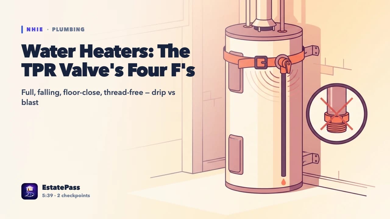 Water Heaters & TPR Discharge — video lesson