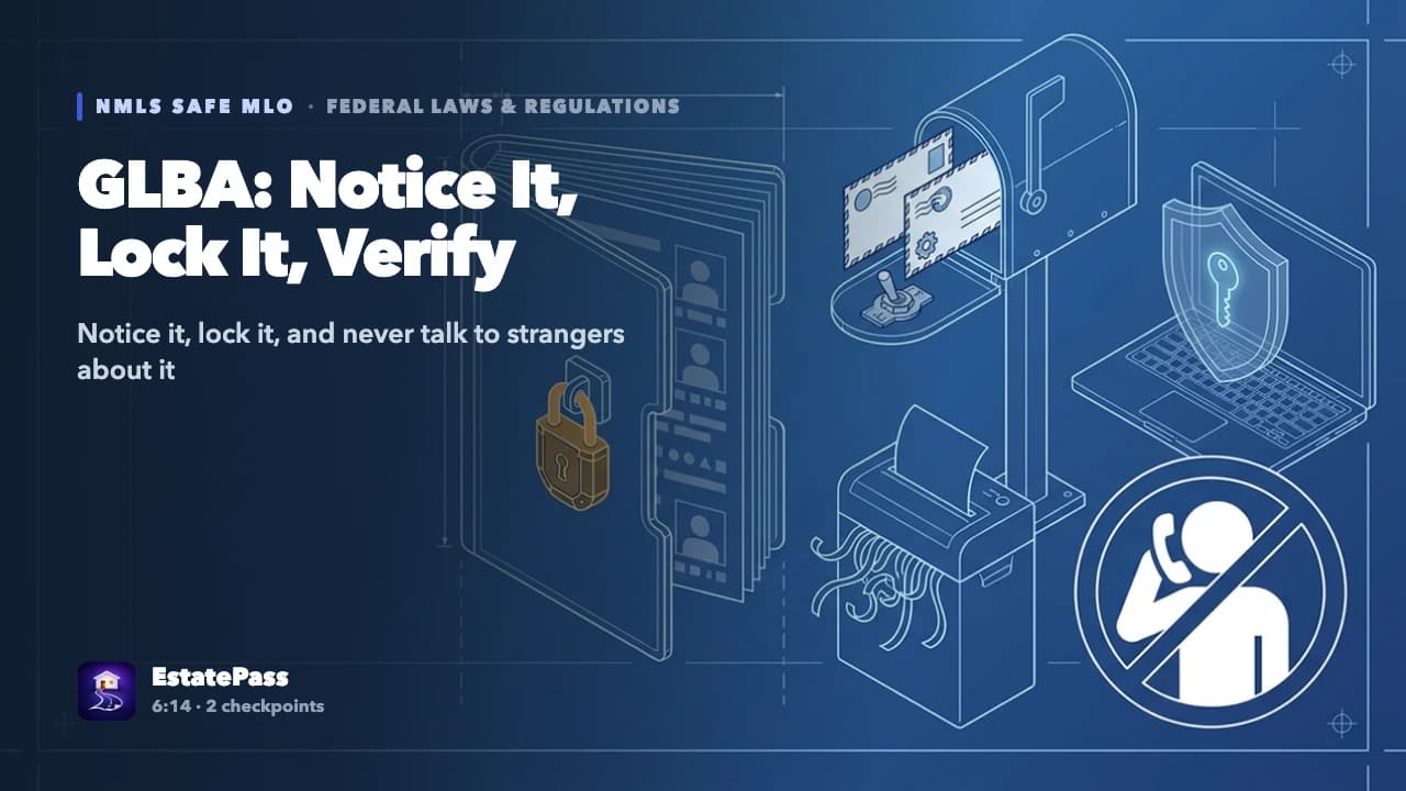 GLBA Privacy & Safeguards — video lesson