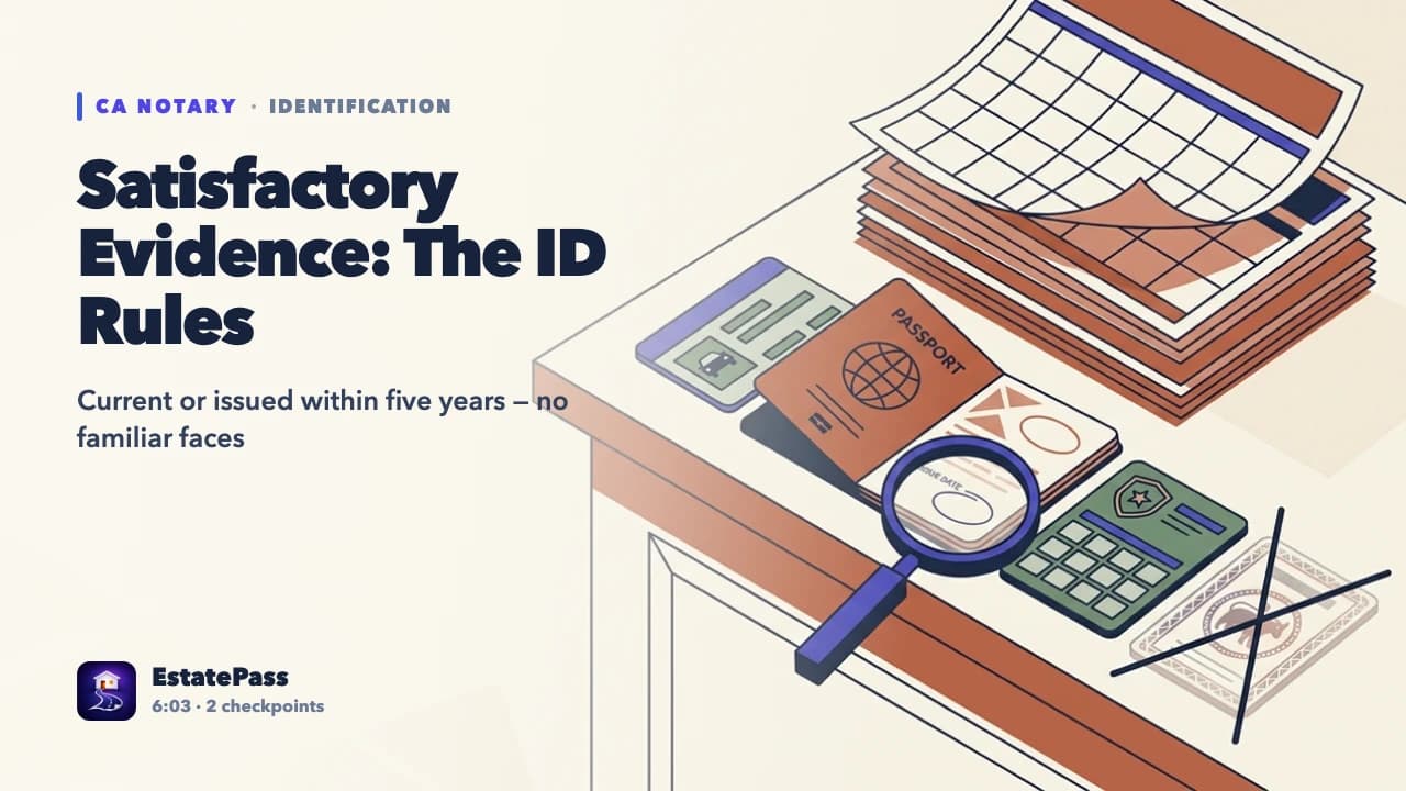 Satisfactory Evidence of Identity — video lesson