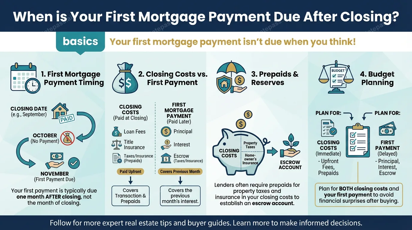 When is Your First Mortgage Payment Due After Closing?