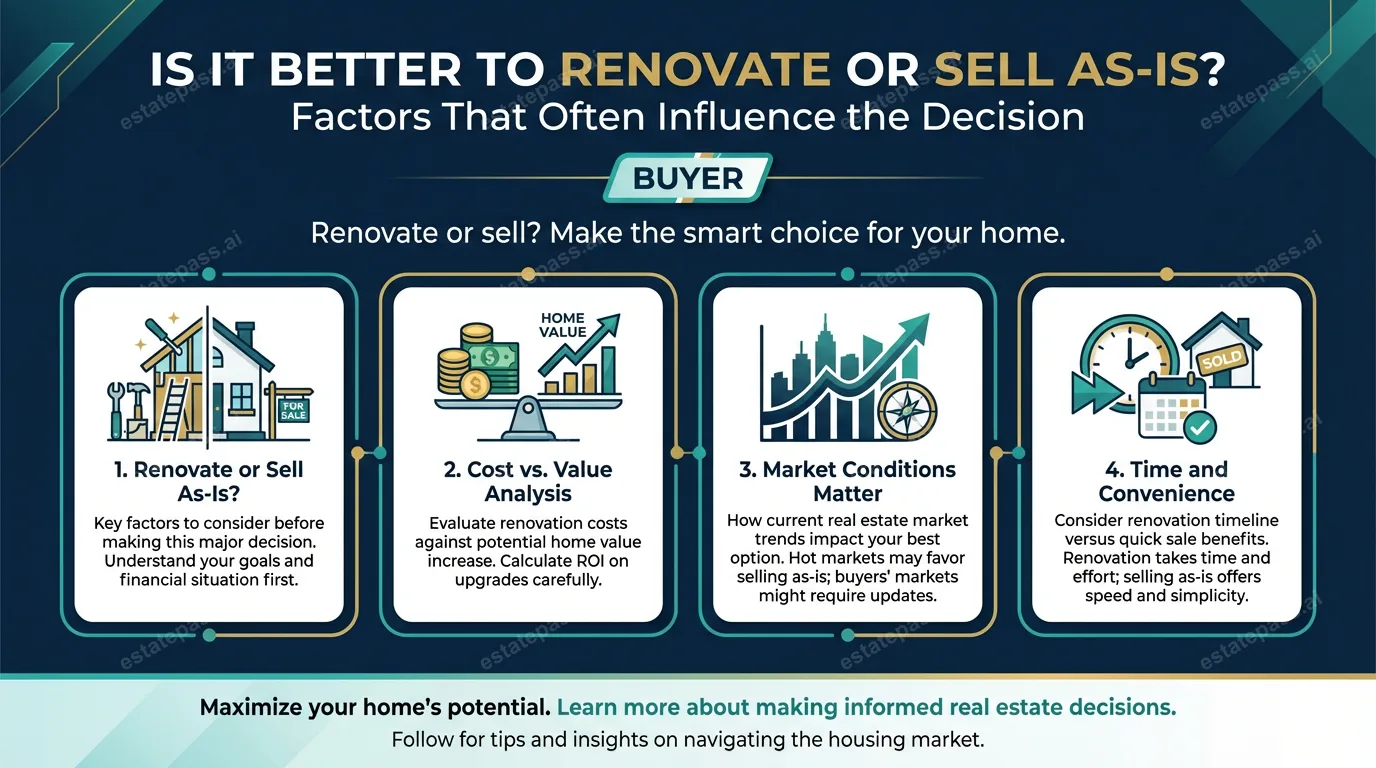 Is It Better to Renovate or Sell As-Is? Factors That Often Influence the Decision