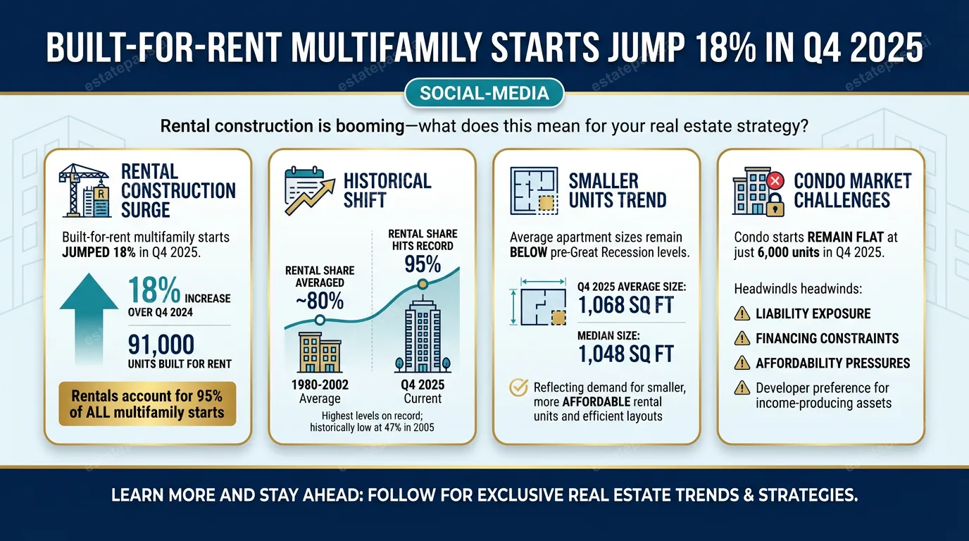 Built-for-rent multifamily starts jump 18% in Q4 2025