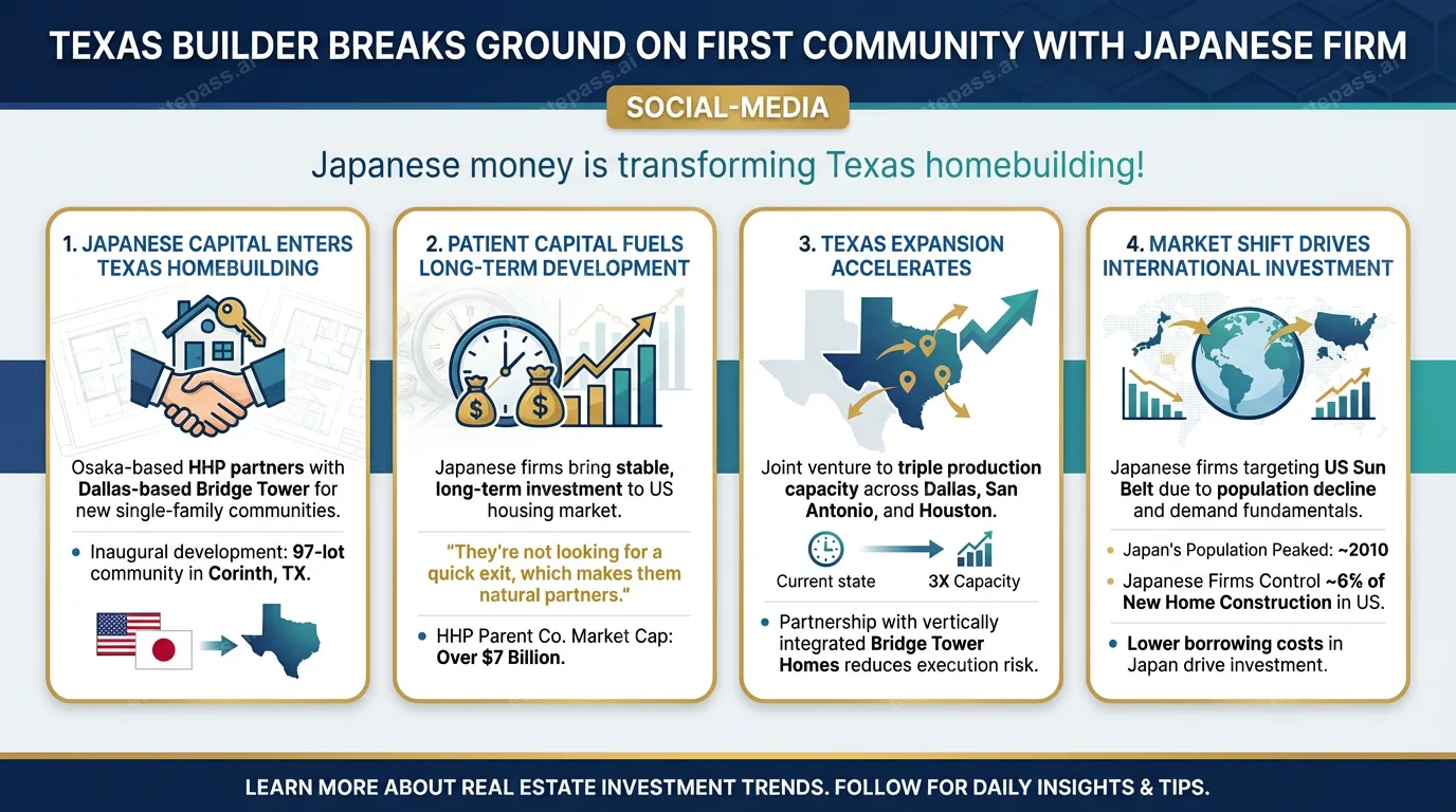 Texas builder breaks ground on first community with Japanese firm