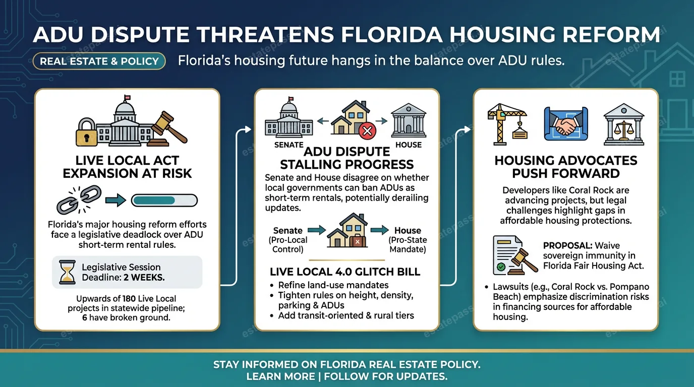 ADU dispute could set back Florida Live Local Act expansion