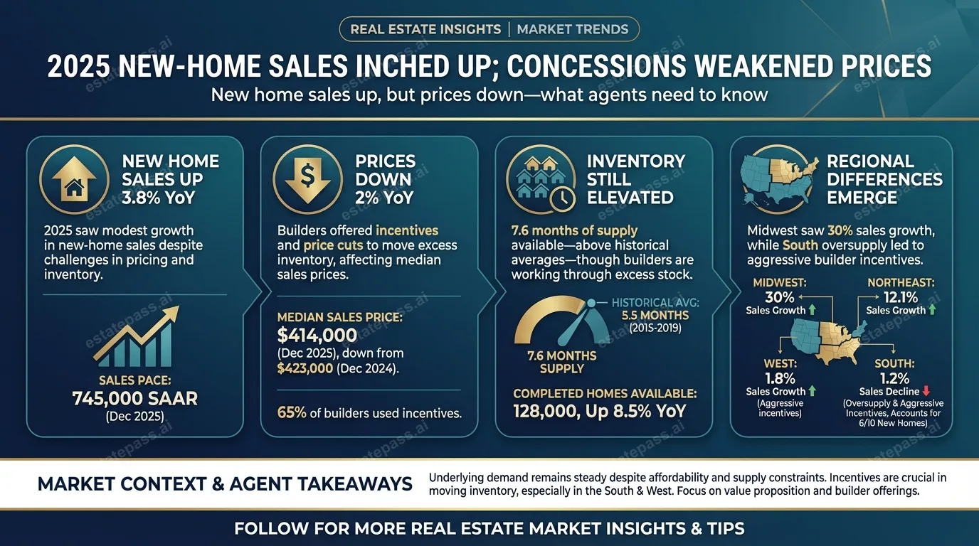 2025 new-home sales inched up; concessions weakened prices