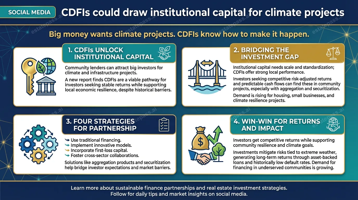 CDFIs could draw institutional capital for climate projects