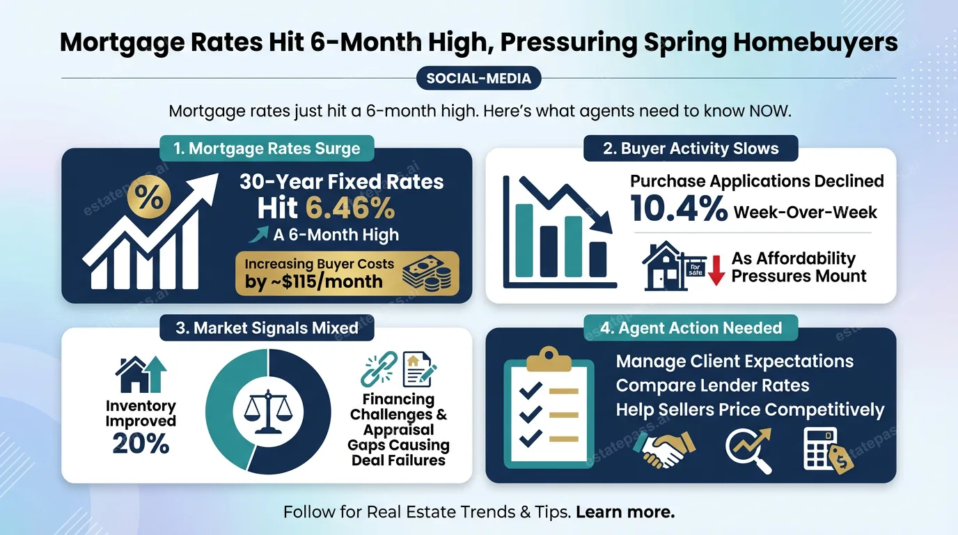 Mortgage Rates Hit 6-Month High, Pressuring Spring Homebuyers
