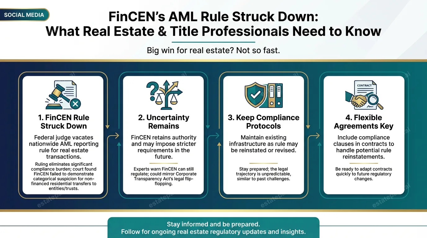 FinCEN’s anti-money laundering rule struck down: what real estate and title professionals need to know