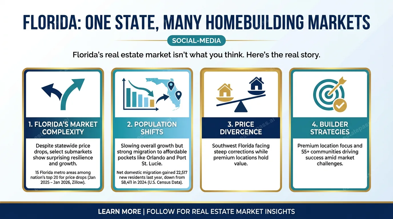 Florida: In choppy 2026, one state is many homebuilding markets