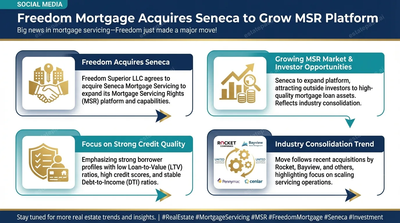 Freedom Mortgage parent strikes deal for Seneca to grow MSR platform