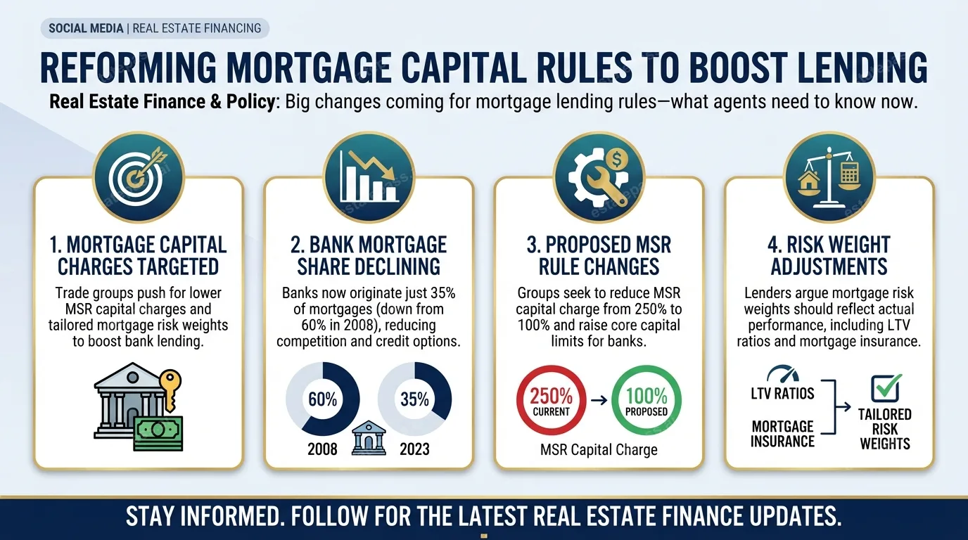Trade groups push for lower MSR capital charges, tailored mortgage risk weights