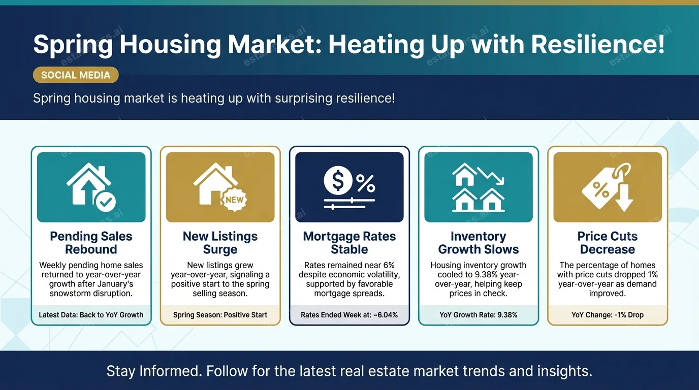 Weekly pending home sales back to year-over-year growth as we head into spring