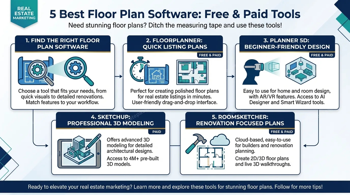 5 Best Floor Plan Software: Free & Paid Tools