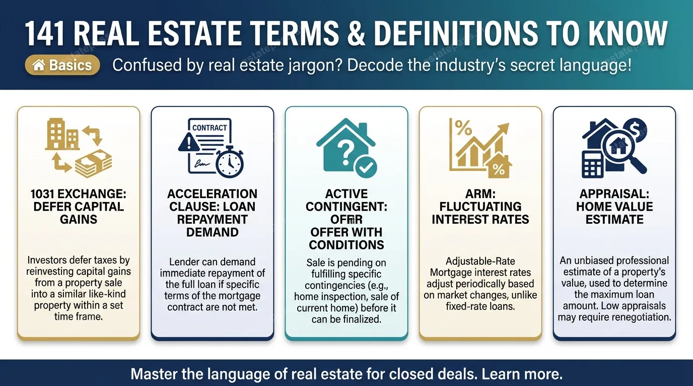 141 Real Estate Terms and Definitions to Know