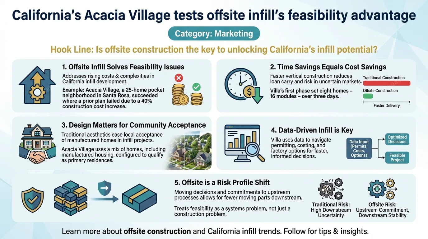 California’s Acacia Village tests offsite infill’s feasibility advantage
