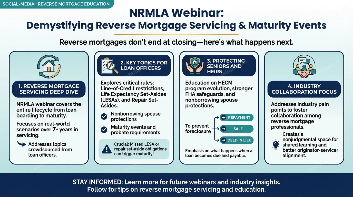 NRMLA webinar to cover reverse servicing and maturity events