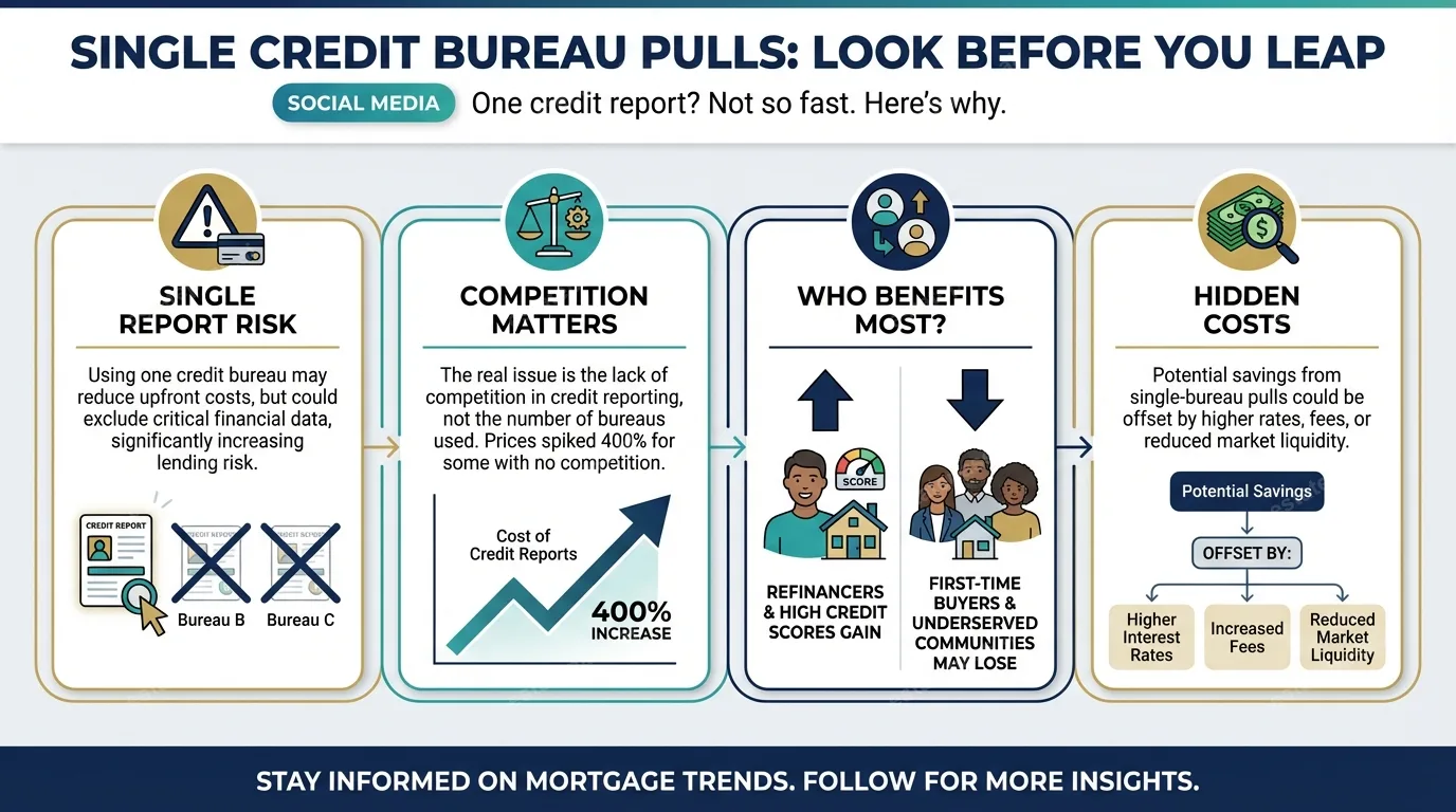 Single credit bureau pulls: Look before you leap