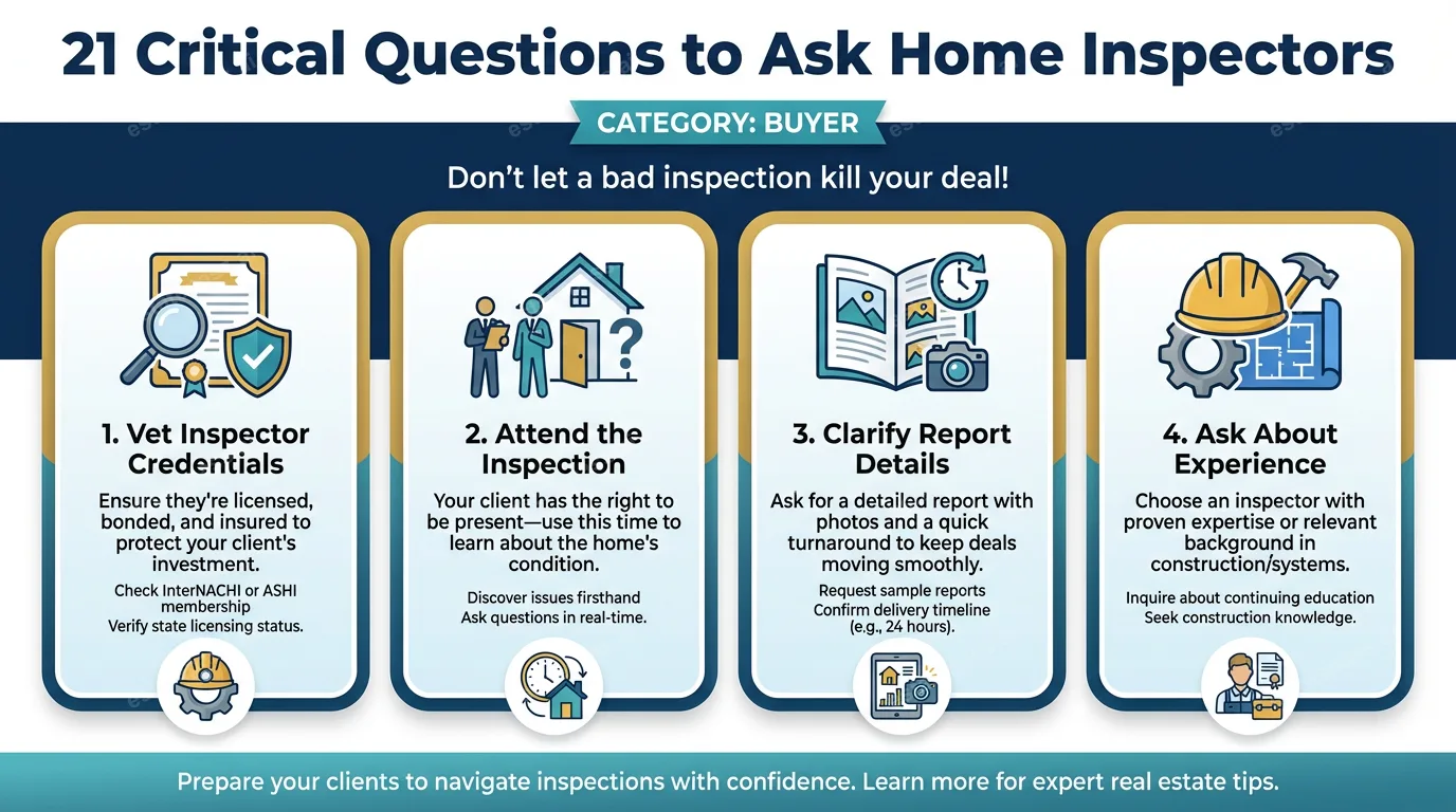 21 Critical Questions to Ask Home Inspectors