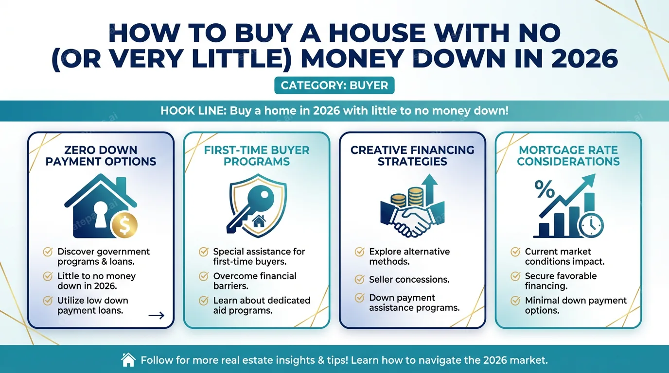 How to Buy a House with No (or Very Little) Money Down in 2026