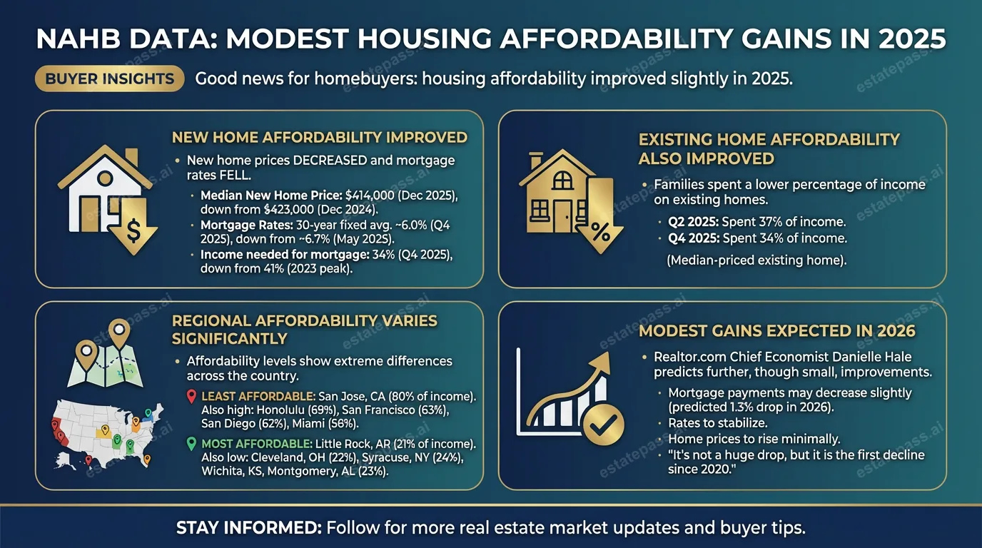 NAHB data maps modest housing affordability gains in 2025