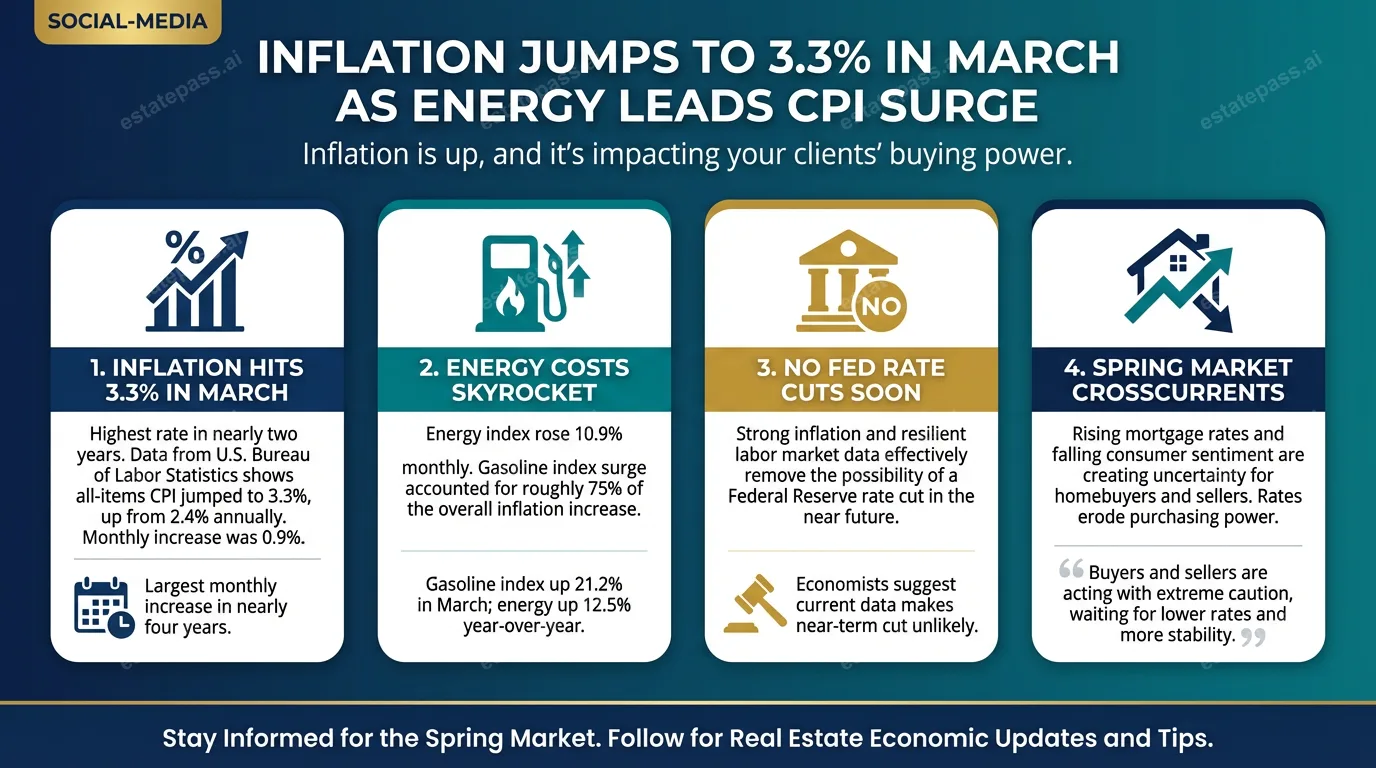 Inflation jumps to 3.3% in March as energy leads CPI surge