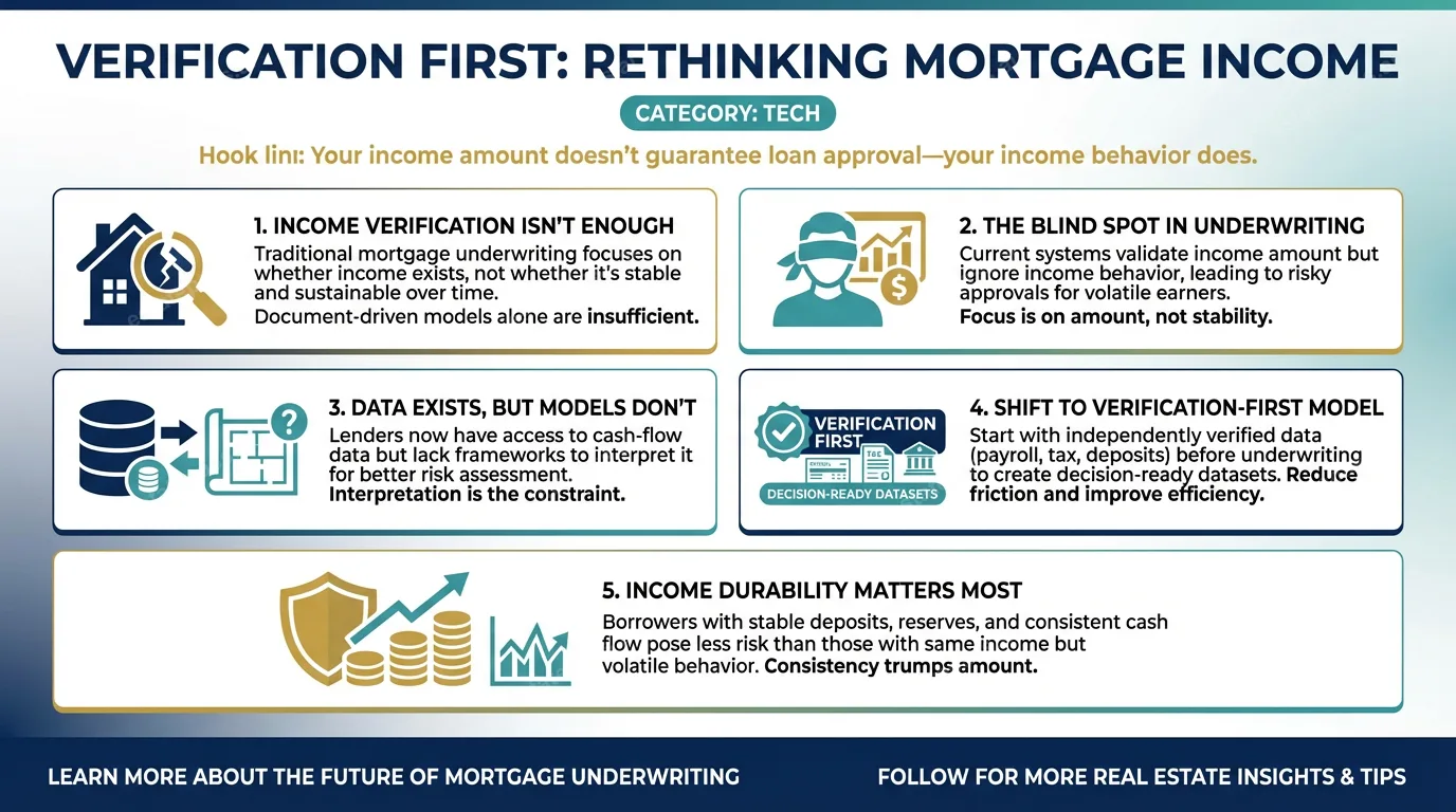 Verification first: Why mortgage lending must rethink income — and how it actually works