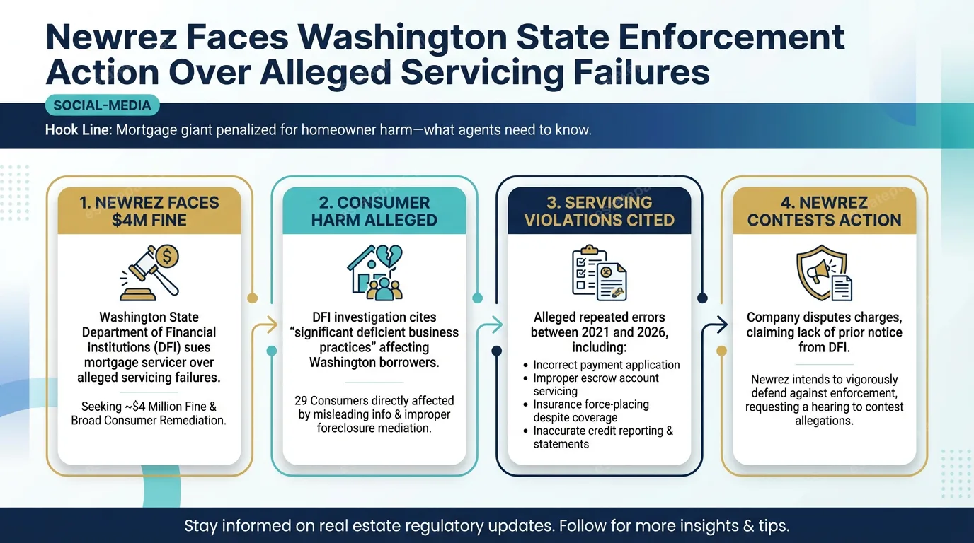 Newrez faces Washington state enforcement action over alleged servicing failures