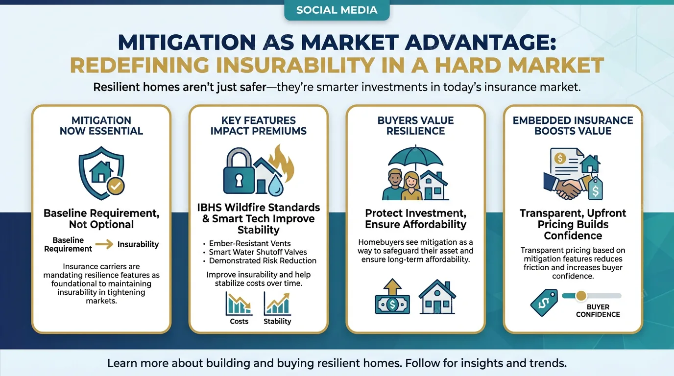 Mitigation as market advantage: How builders are redefining insurability in a hard market