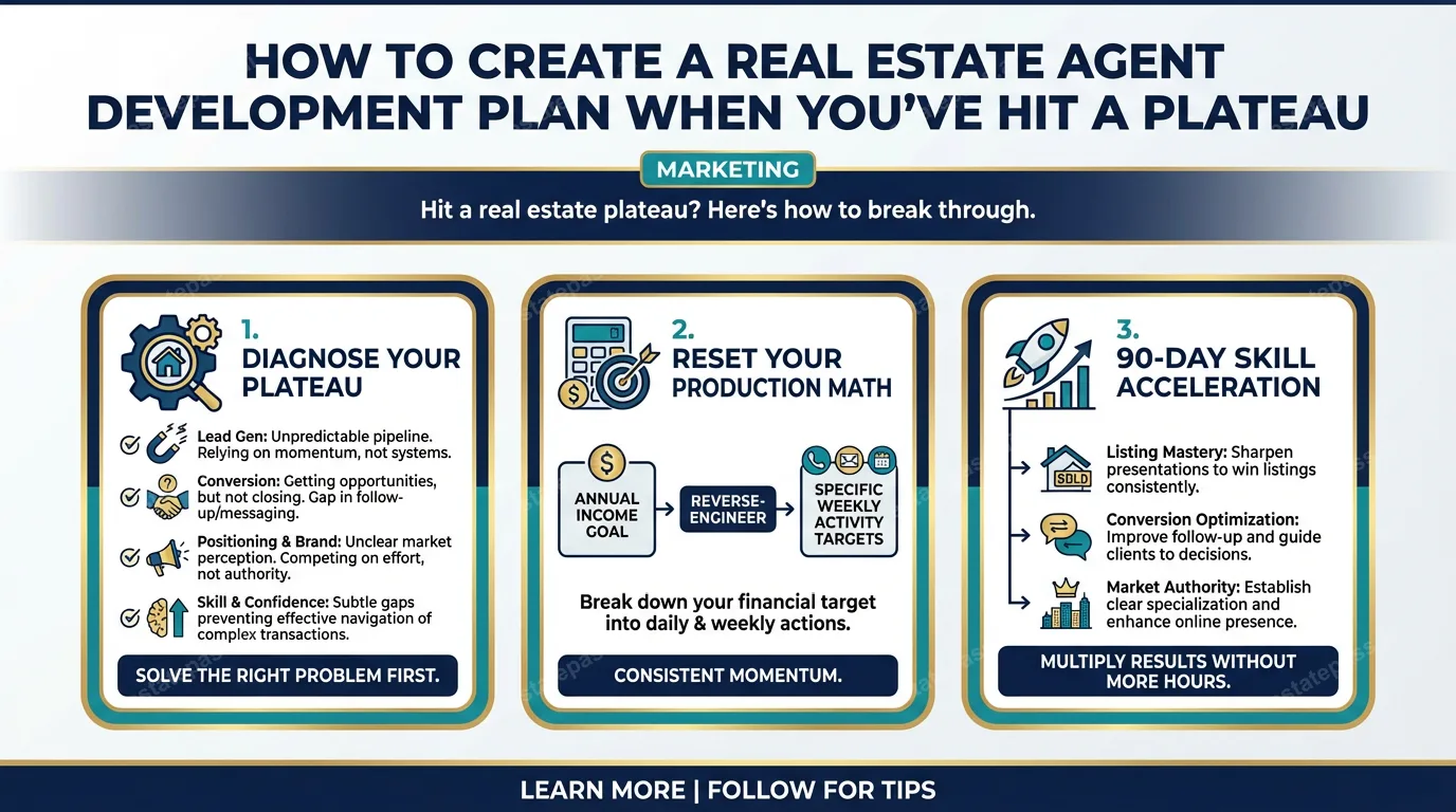How to create a real estate agent development plan when you’ve hit a plateau