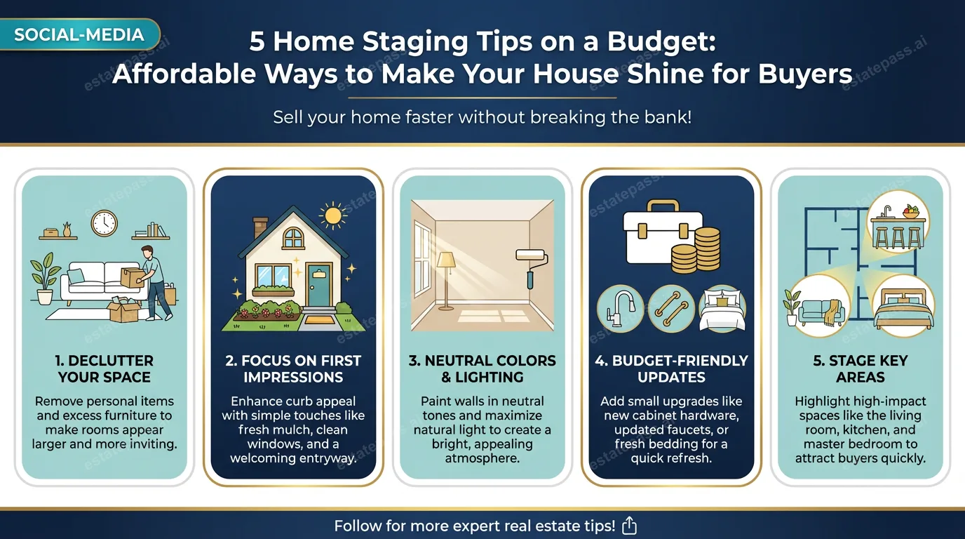 5 Home Staging Tips on a Budget: Affordable Ways to Make Your House Shine for Buyers