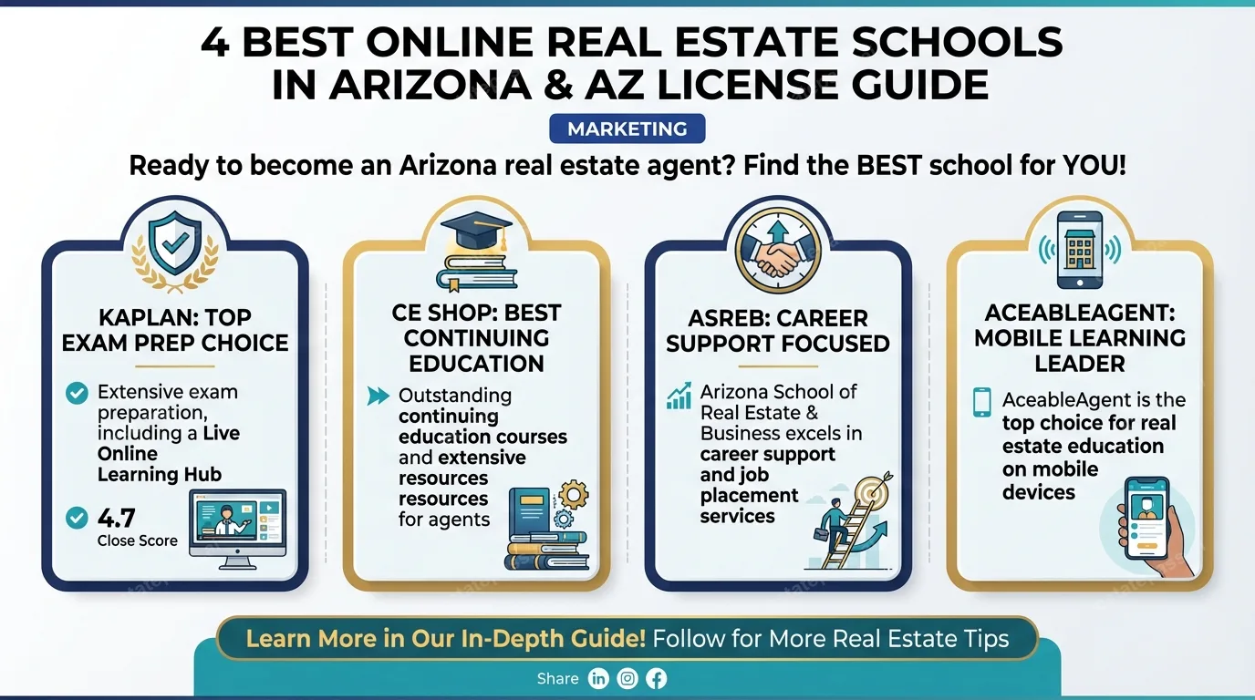 4 Best Online Real Estate Schools in Arizona & AZ License Guide