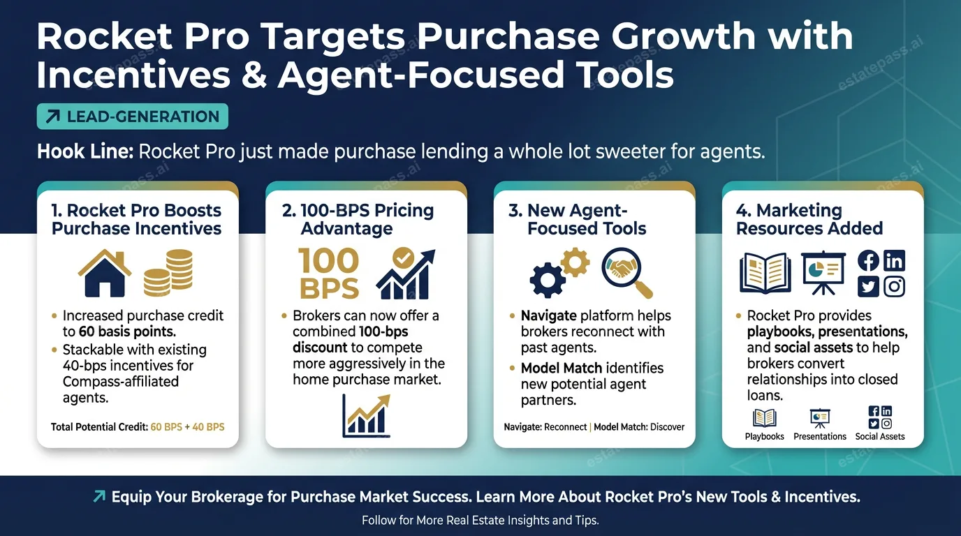 Rocket Pro targets purchase growth with incentives, agent-focused tools