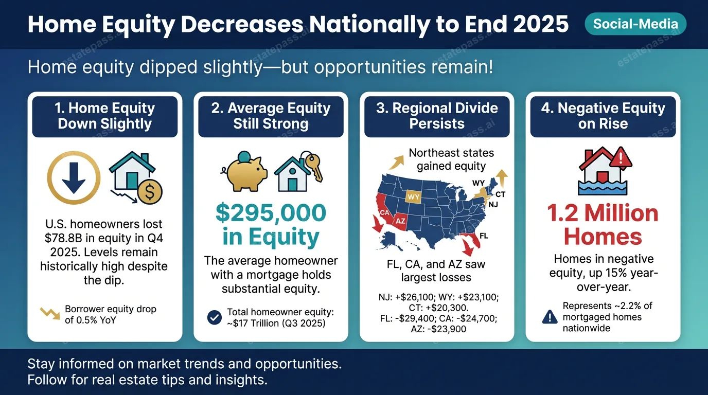 Home equity decreases nationally to end 2025