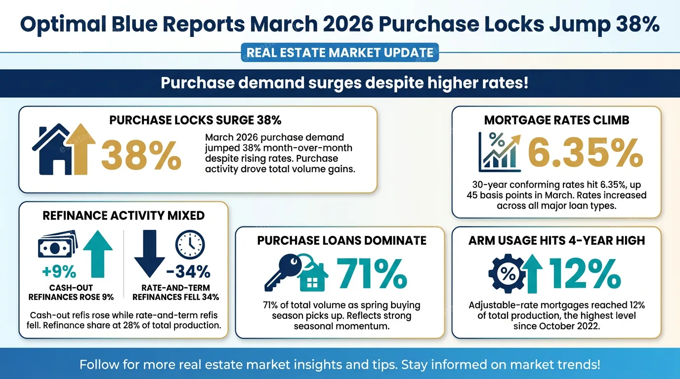 Optimal Blue reports March 2026 purchase locks jump 38%